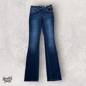Wannabetabutt YMI Women's Bootcut Jeans Size 3 Dark Wash Denim 26x33x9 Pants